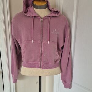 Guess Women's Mauve Zip-Up Hoodie
